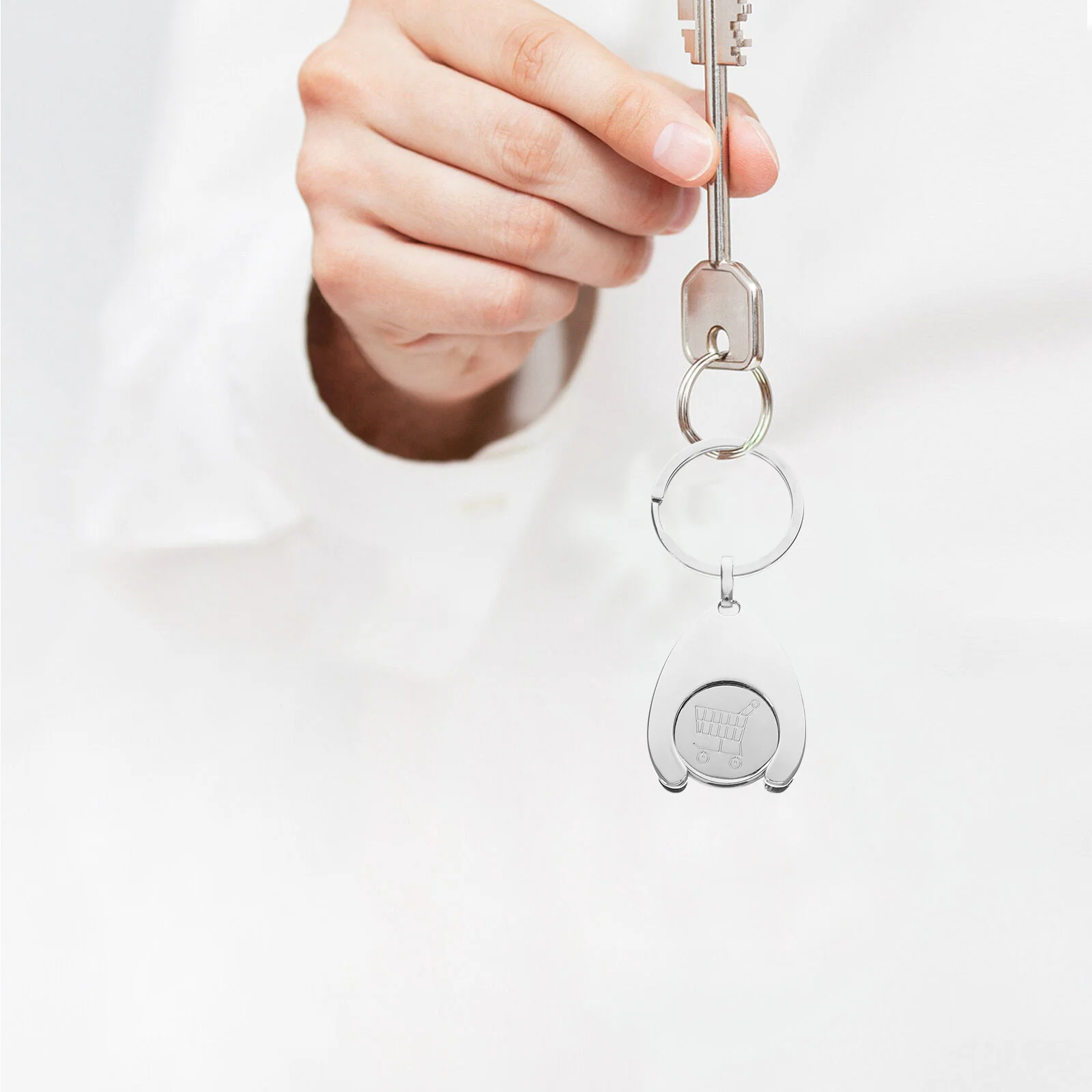 

Accessories Shopping Trolley Token Pendant Coin Keyring Hanging Keychain Ornament Tokens Accessory Metal Trim