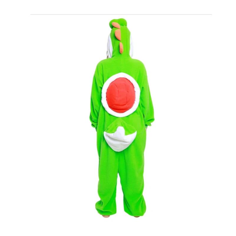 Фото Yoshi Kigurumi женские комбинезоны для Хэллоуина, карнавальный костюм, флисовый рождественский наряд, пижамы для всего тела, одежда для сна, комбинезон с героями мультфильмов №3