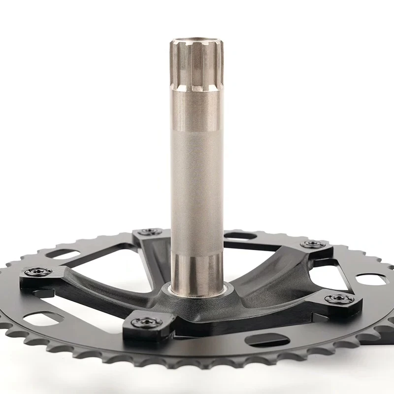 Фото Комплект шатунов 48T INTRO7 DEVIL EYE Hollow Integrated Fixie Racing из алюминия AL-7075 с ЧПУ, BCD144мм, для фикс-байков и трековых велосипедов, 165мм №4