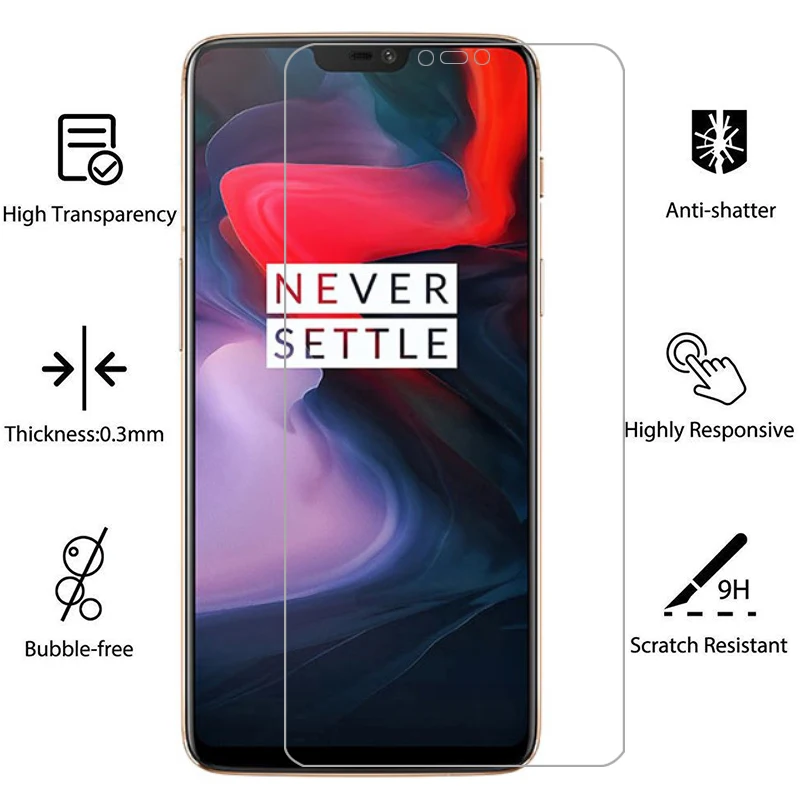 Защита экрана для oneplus 6 защитное закаленное стекло на one plus plus6 защитная пленка