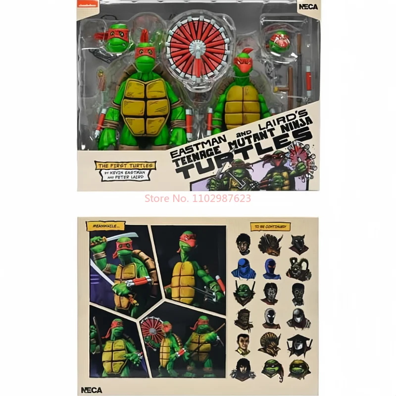 Фото Экшн-фигурки Neca Tmnt черепахи, первая черепаха, Кевин Истман и Питер лайр, эксклюзивные аниме экшн-фигурки Shf 2024, подарки, игрушки №2