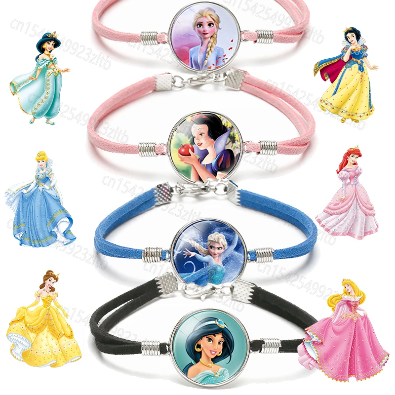 Браслет с героями мультфильмов Диснея для девочек Эльза Анна Белоснежка Золушка
