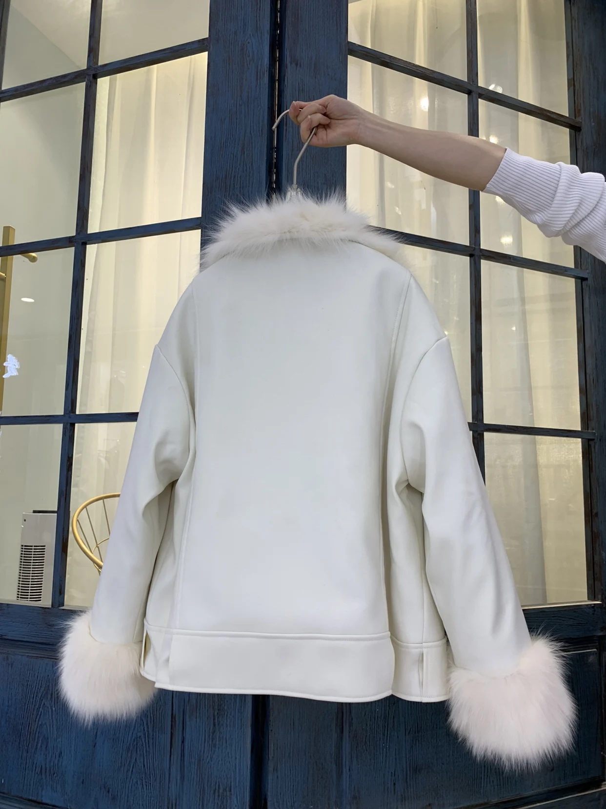 Women's Winter Mid-Length Double-Sided Wear Warm Parker Korean Style Contrast Color Thick Long Sleeve Real Fox Fur Overcoat 2022