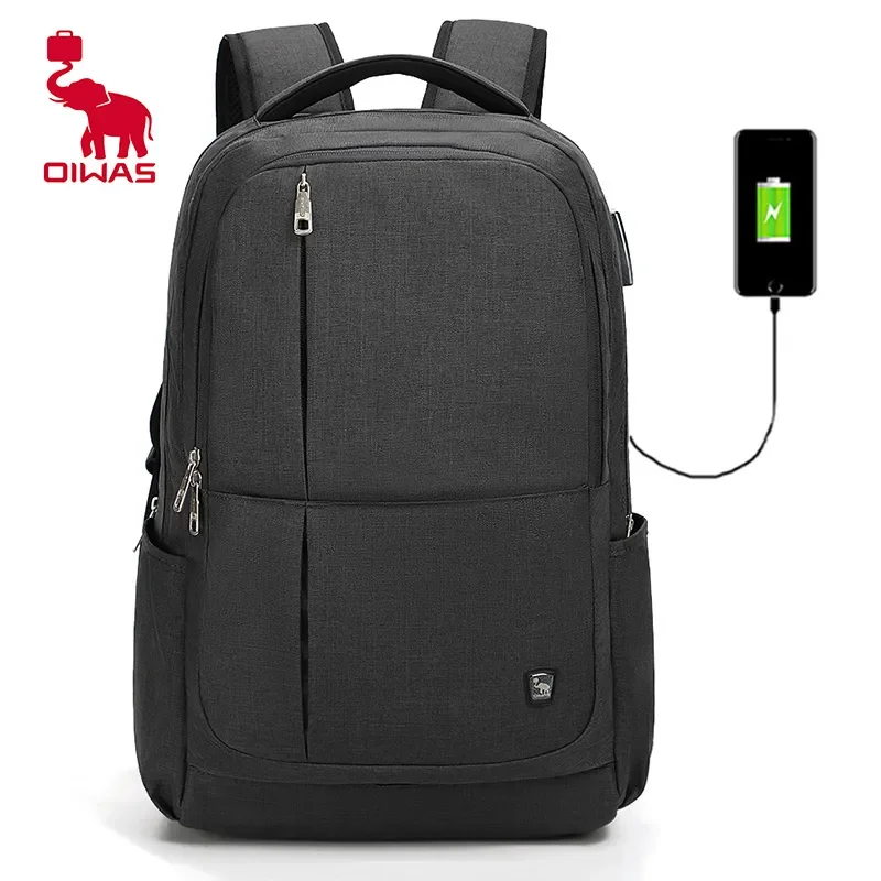 OIWAS 17-дюймовый рюкзак для ноутбука с USB зарядкой, мужские рюкзаки с большой емкостью, деловой рюкзак для женщин, Подростковая дорожная сумка