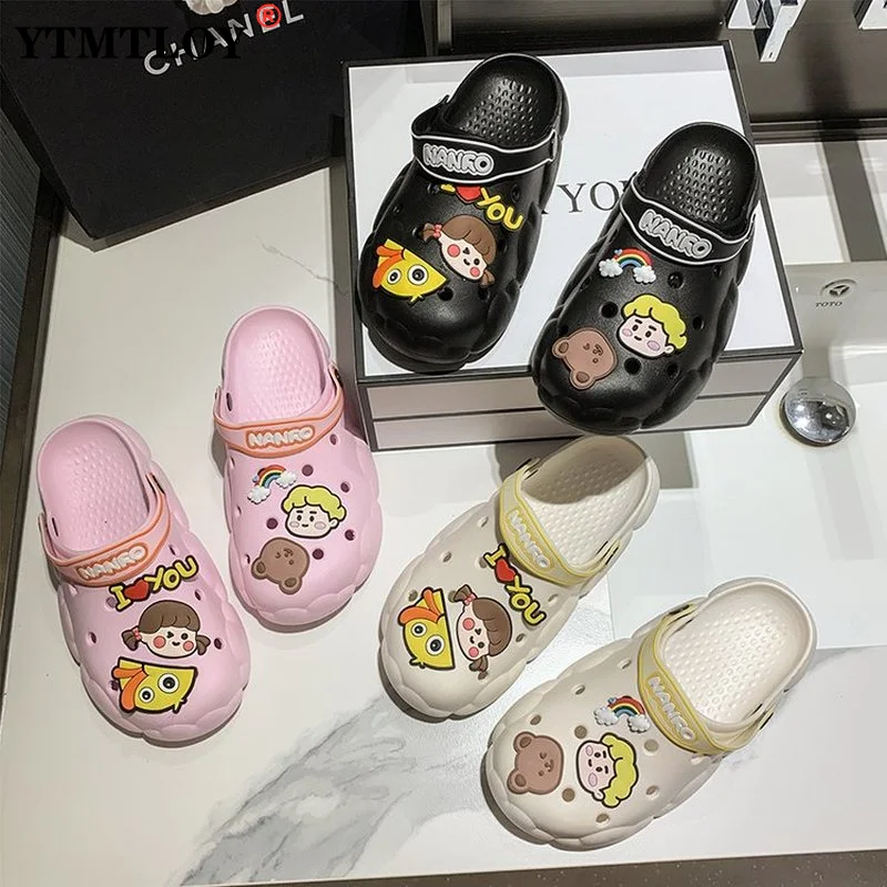 

Summer Women Clogs Platform Garden Shoe Sandals Height Increasing Slippers Slip On For Girl Beach Shoes Fashion Lady Slides 6