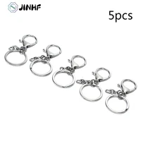 5pcslot silver metal classic auto key chain diy bag auto ring swivel lobster clasp clips key hooks keychain split ring