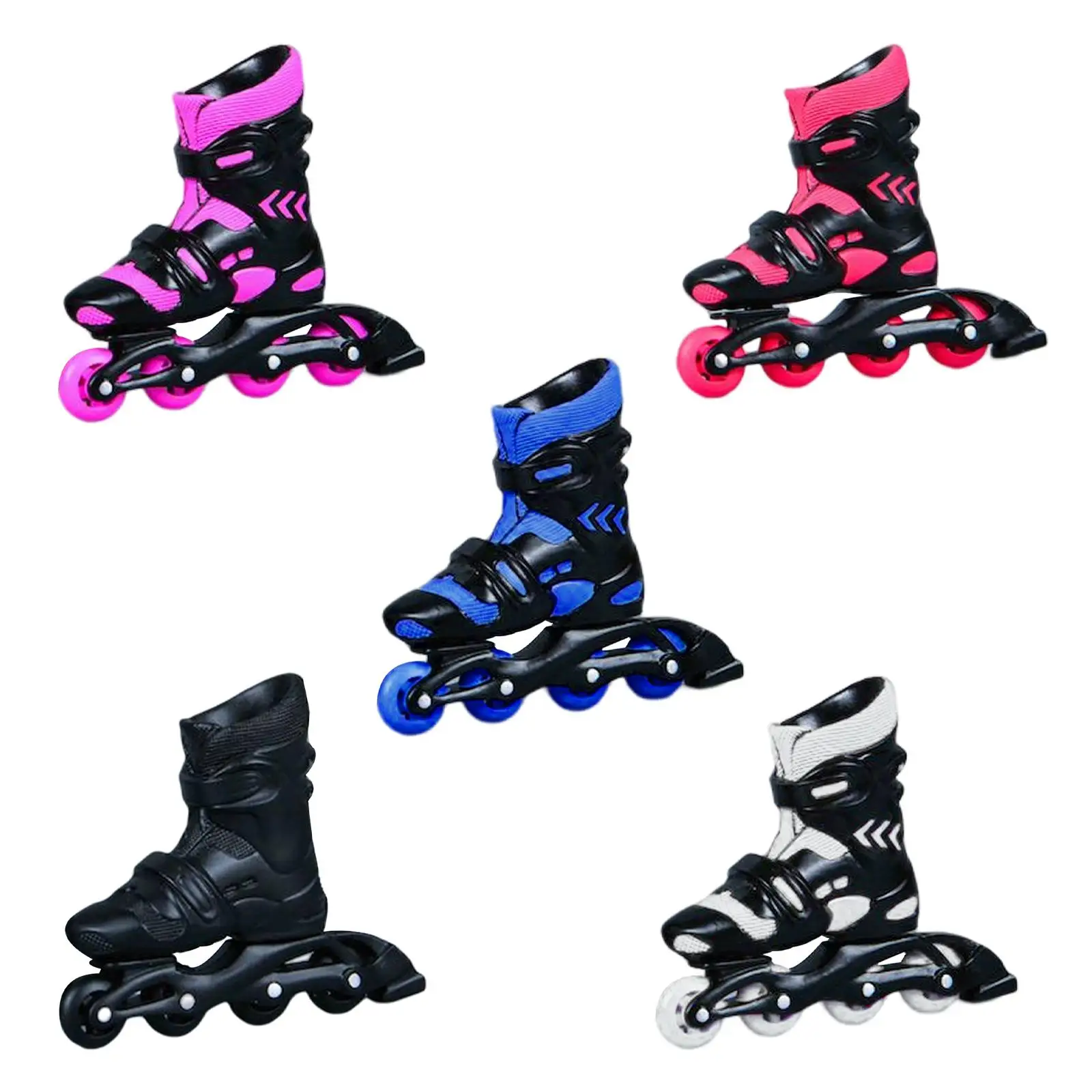 

Realistic 1:6 Scale Roller Skates Collection Toys Miniature Shoes for Doll 12in Figures Dress up Accs