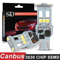 2pcs canbus t15 w16w wy16w led car tail brake bulbs turn signals auto backup reverse lamp daytime running light 12v white 6000k