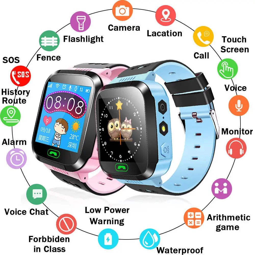 

Waterproof Kids Phone Watch Child Smartwatch Sports SOS Location Tracker Watch Anti- Lost Smart Watch for Children Boys Girls