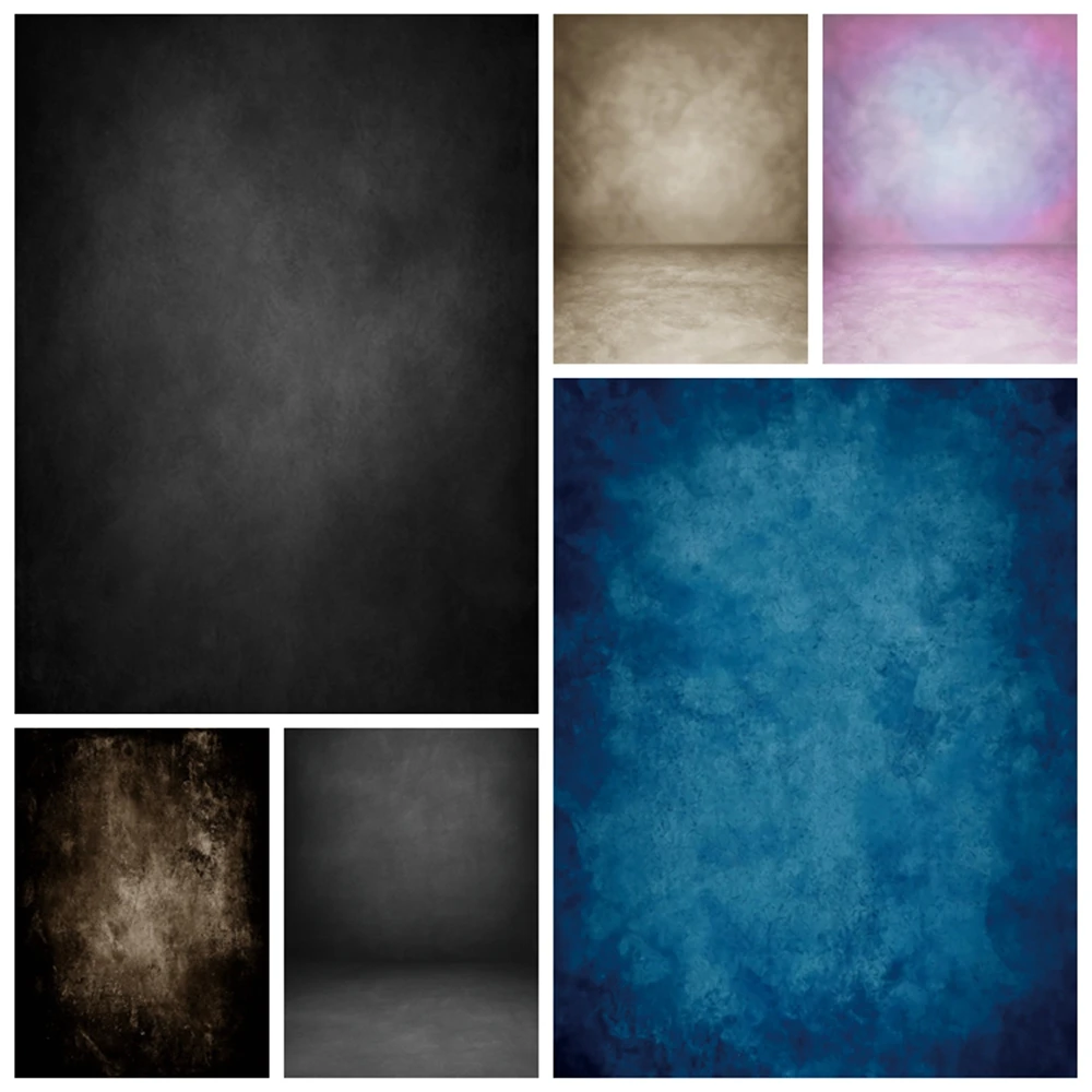 

Vinyl Backdrops For Photography Dark Black Gradient Solid Color Fantasy Texture Pattern Baby Newborn Portrait Photo Backgrounds
