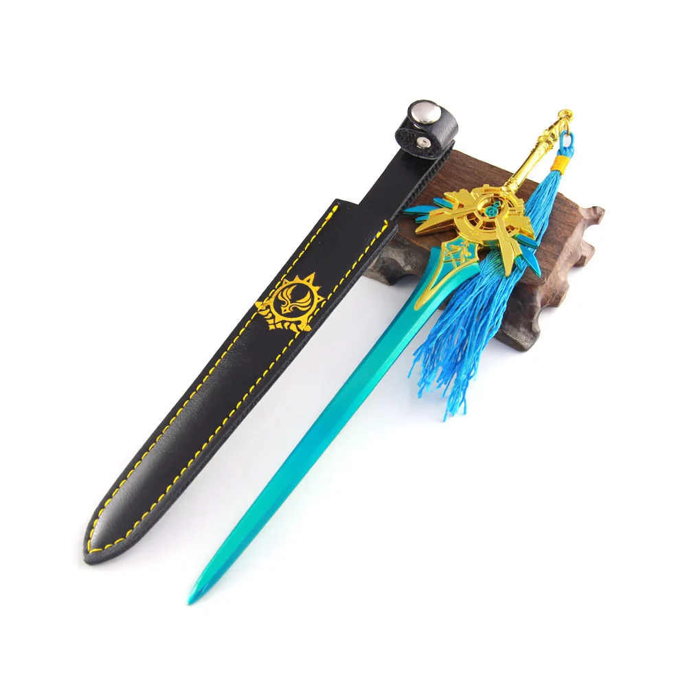 

Genshin Impact Keqing Weapons Skyward Blade Metal Weapon 21CM Sword Collection Model Toy Anime Accessories Cosplay Props