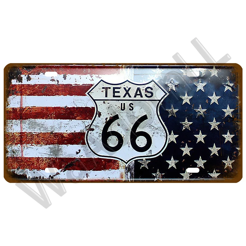 ВИНТАЖНЫЙ ПЛАКАТ Route 66 номерной знак плакат металлические жестяные знаки