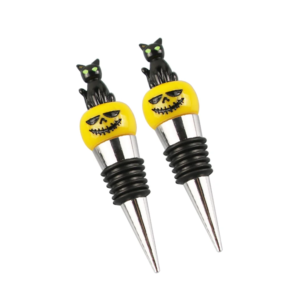 

Stopper Bottle Saver Stoppersplug Champagne Cat Pumpkin Metal Vacuum Cork Beverage Decorative Reusablejack Lantern Sealer