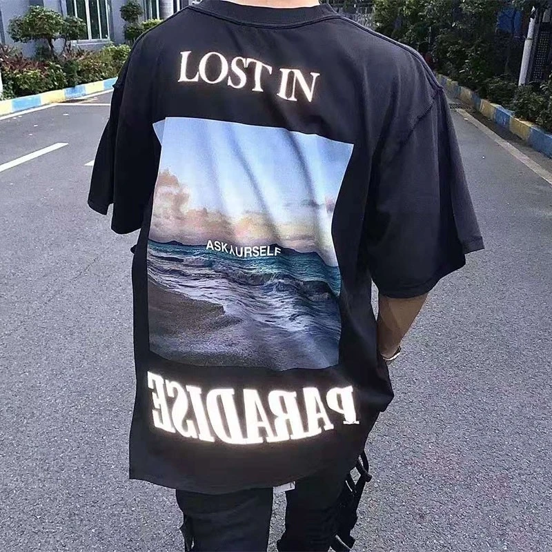 

Reflective Askyurself Fashion Shirts Men 1:1 Top Quality Askyurself Oversized Women T Shirts Cotton Short Sleeve Men Clothing