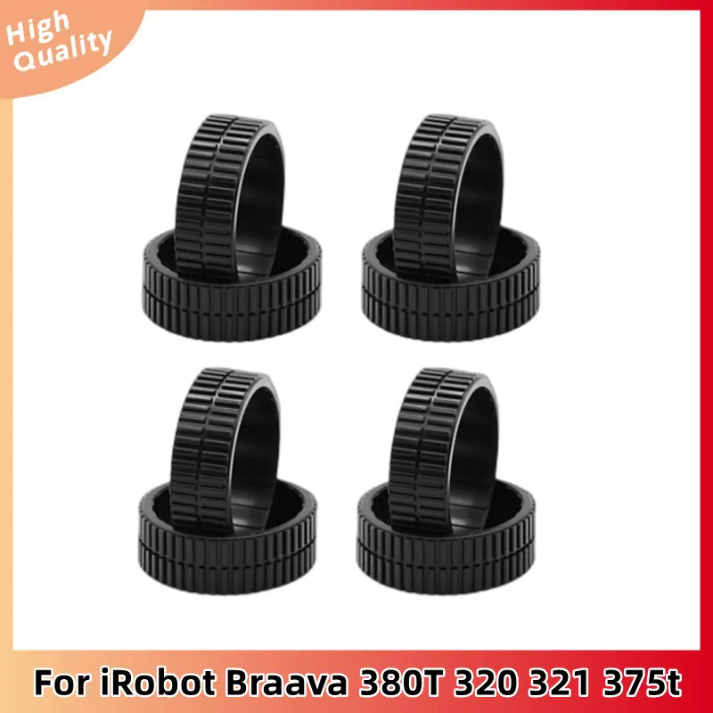 

Anti-Slip Rubber Tyre Parts For iRobot Braava 380T 320 321 375t 390t 345 385 Mint Plus 4200 4205 5200 Vacuum Cleaner Accessories