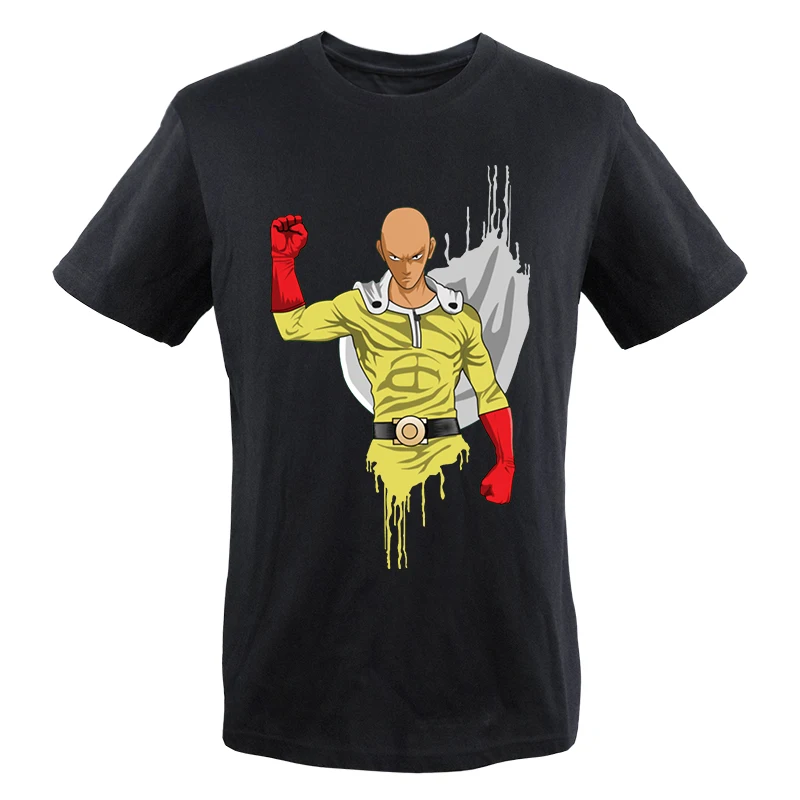 

Summer Mens Funny One Punch Man Graphic Tshirts Anime Saitama OK Male T-Shirt High Quality Camisetas Printed Camisa Masculina