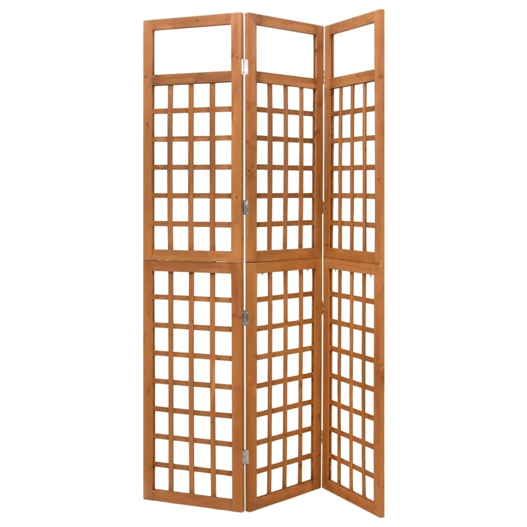 

3-Panel Room Divider/Trellis Solid Fir Wood 47.6"x71.1" Room Trellis Divider and Folding Privacy Screens Home Decorate