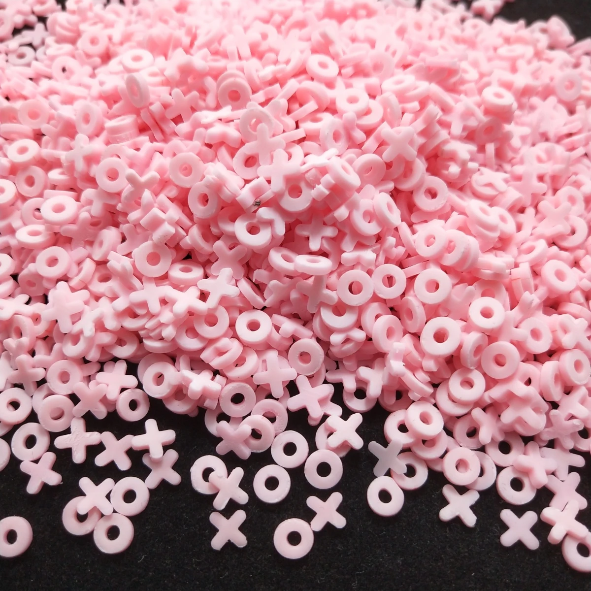 Полимерные пластины с буквами O X 5 мм 50 г/комплект Мягкие керамические частицы