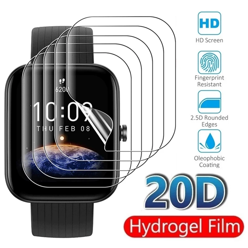 

Soft Hydrogel Protective Film For Amazfit BiP S U Pro Full Screen Protector For Huami Amazfit GTR 2 2E 42/47mm Stratos 2 3 Film