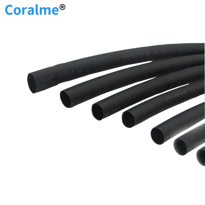 

1 Meter 2:1 Black 1mm 2mm 3mm 4mm 5mm 6mm 8mm 10mm Heat Shrink Heatshrink Tubing Tube Sleeving Wrap Wire