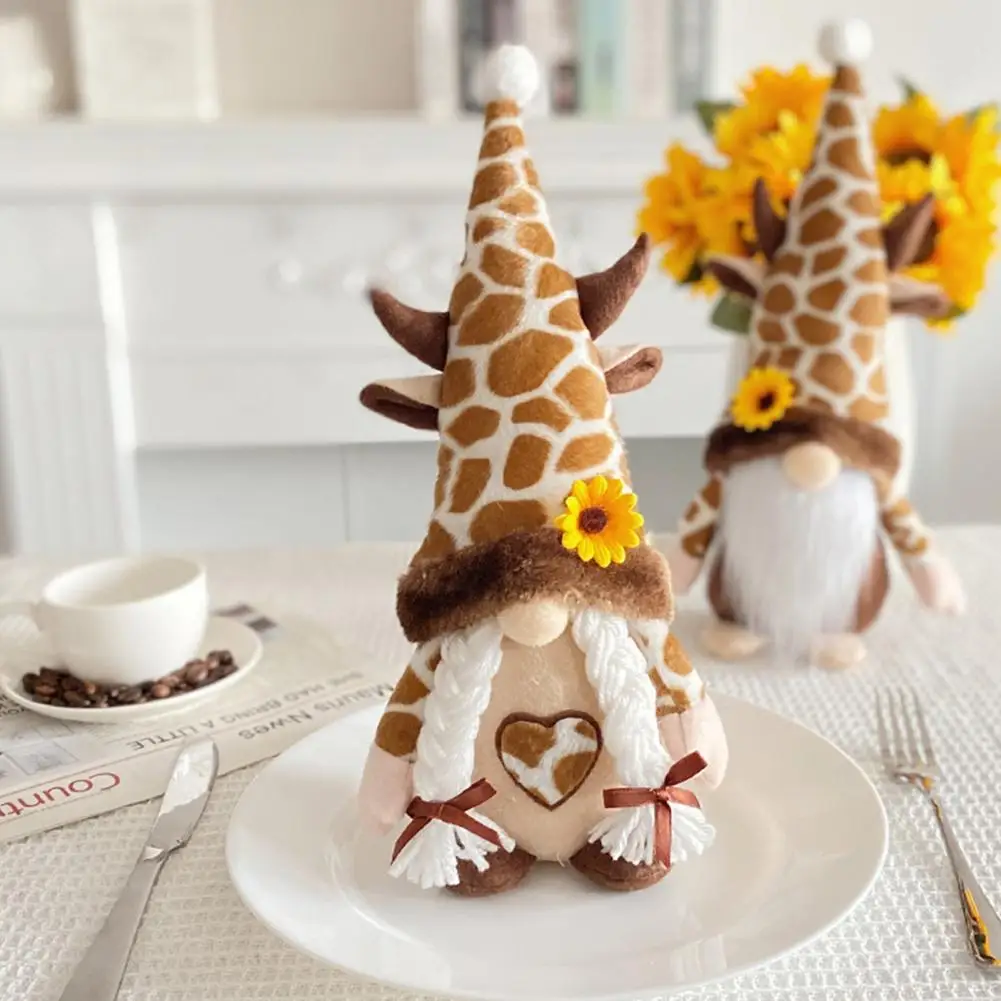 

Милая кукла Rudolph, хлопковая кукла без лица, Подсолнух, жираф, без лица, стоящая карликовая кукла, украшение, широкое применение