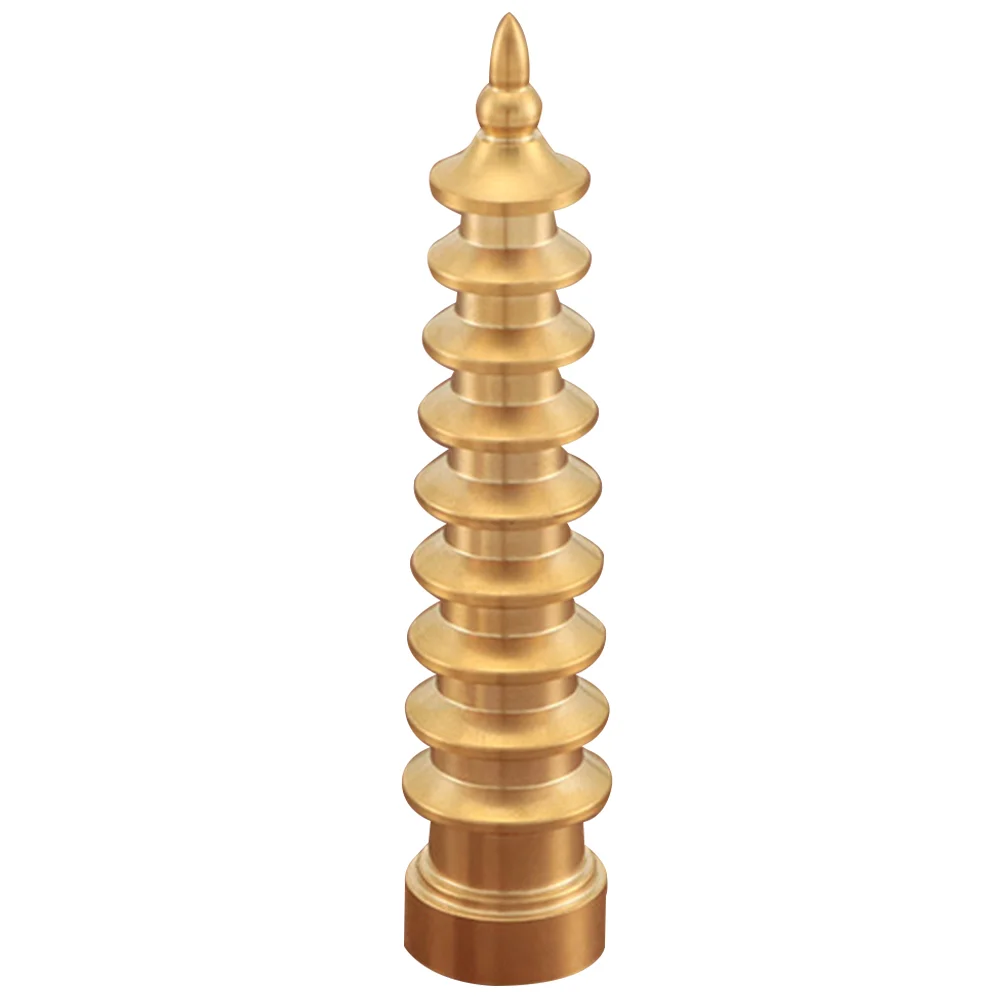 

Pagoda Brass Ornaments Tower Chinese Model Decoration Statue Dead The Day Miniature Tempel Sculpture Figurine Zen Garden