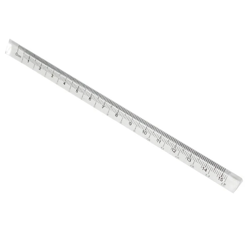 

15cm Transparent Straight Ruler Students Stationery Simple Triangular Rulers Both Sides Acrylic Measuring Tools