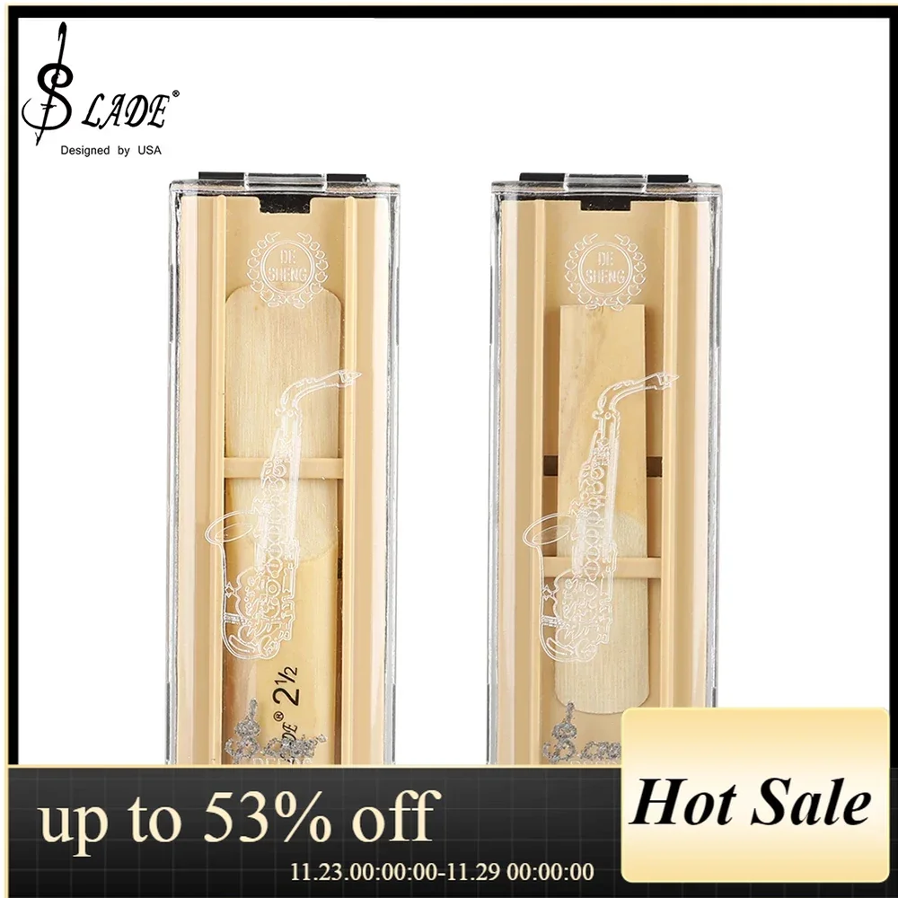 

SLADE Reeds Case Saxophone Clarinet Oboe Reeds ABS Transparent Sax Case Storage Box Waterproof Wear Resistant General 2 Grids