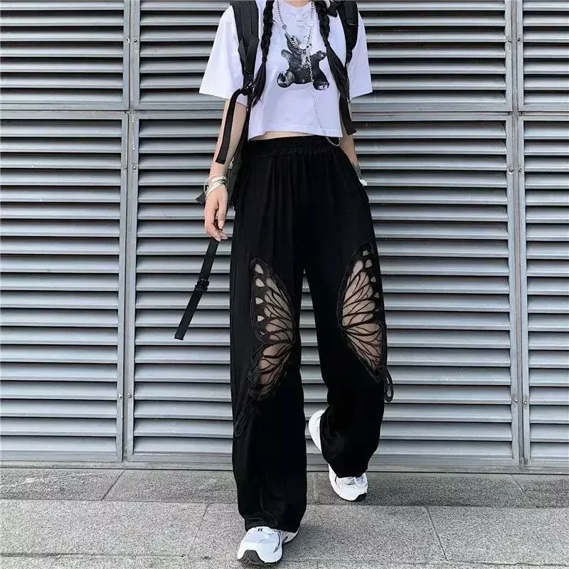 

combinaison femme ropa aesthetic y2k clothesCasual High Waist Loose Wide Leg Pants for Women 2022 Spring Summer Loose Female B