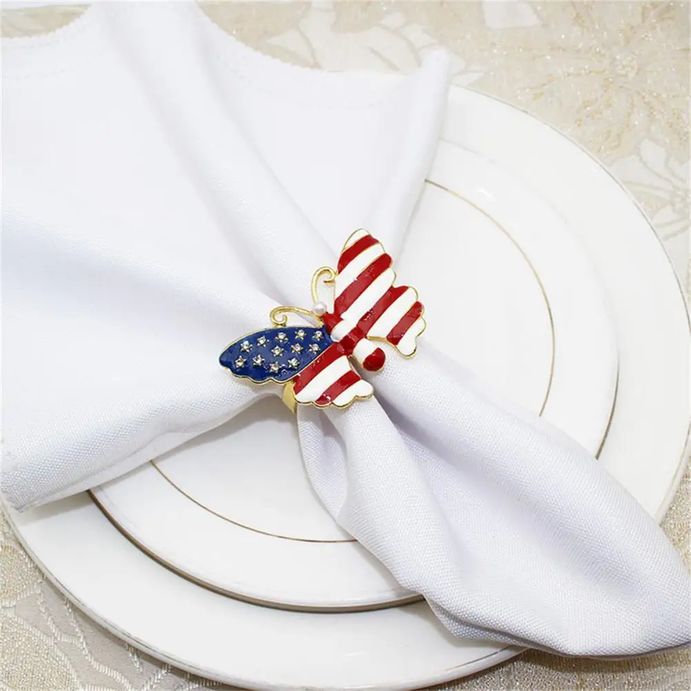 

Fade-Resistant Durable Napkin Rings Dining Table Serviette Buckles Decor for Dorm