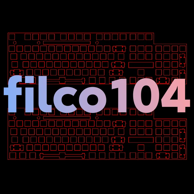 Пластина для клавиатуры Filco 104 латунь алюминий углеродное волокно полипропилен