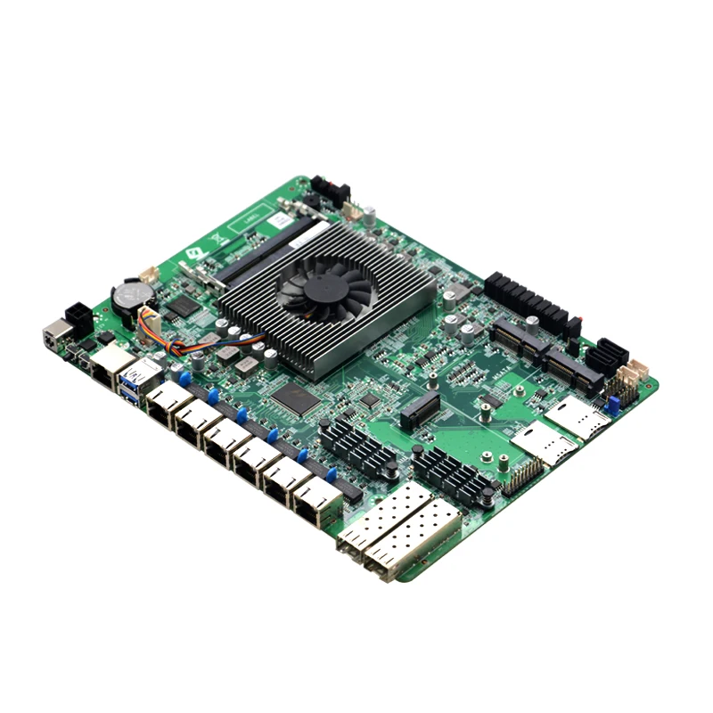 

1U server pfsense appliance firewall motherboard 6 high speed ethernet ports mini racks mainboard with 2 fiber interface