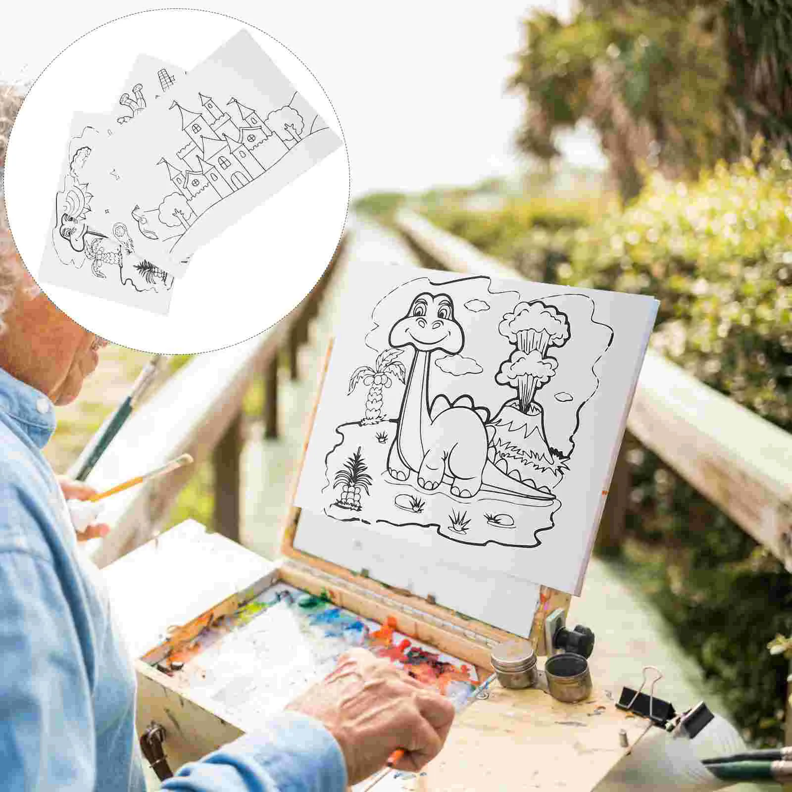 

3 Pcs Oil Painting Board Artist Canvases Supplies Acrylic Cotton Tools Panels Child Drawing Tablet Kids