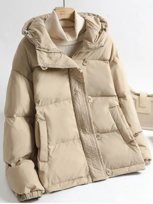 Winter Parkas Jacket Women Thicken Warm Coat Womens with Hooded Jackets Solid Cotton-padded Woman Fashion New Streetwear S73