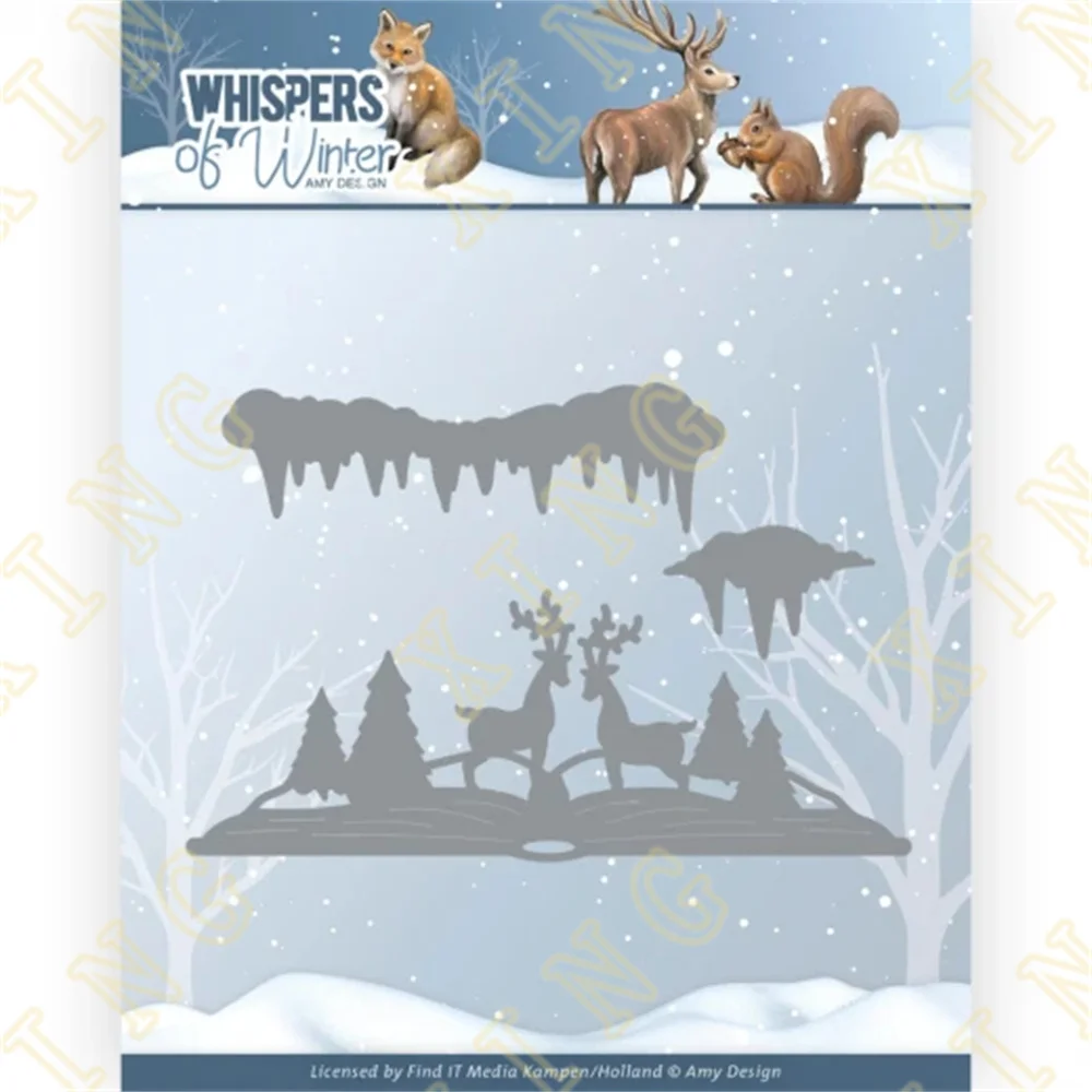 

Hot Sale Winter Scene Metal Cutting Die Scrapbook Embossed Paper Card Album Craft Template Cut Die Stencils 2022 New Arrival