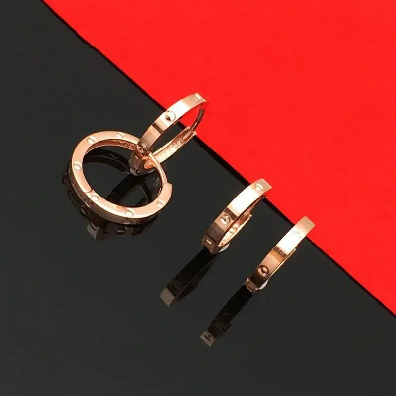 Модные простые серьги-кольца медные серьги с покрытием из розового золота для