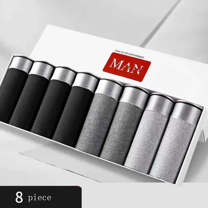 Hot Sale 8Pcs/Lot Men's Panties Underwear U Pouch Close-fitting Comfortable Pure Cotton Underpants Solid 100% Cotton Underpants
