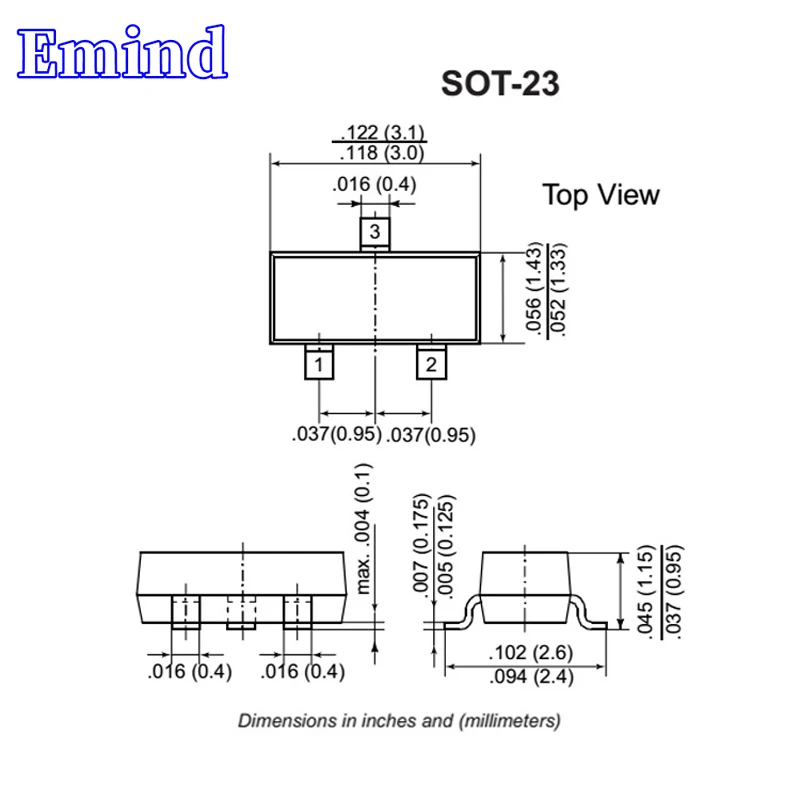 Рисунок 3 - 2SC945 SMD, транзистор SOT-23 Silkscreen