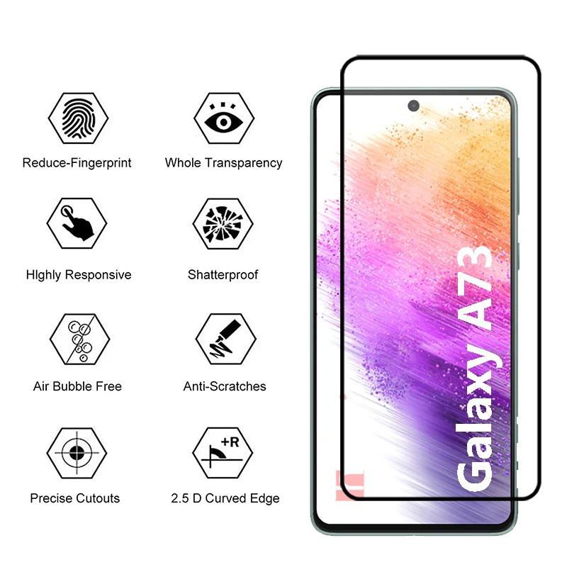 Закаленное стекло для Samsung Galaxy A73 защита экрана мягкая пленка объектива камеры