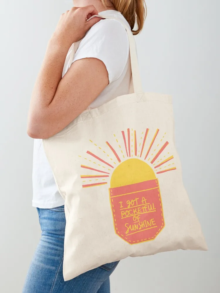 Pocketful of Sunshine Tote Bag сумка для покупок с логотипом холщовая на заказ