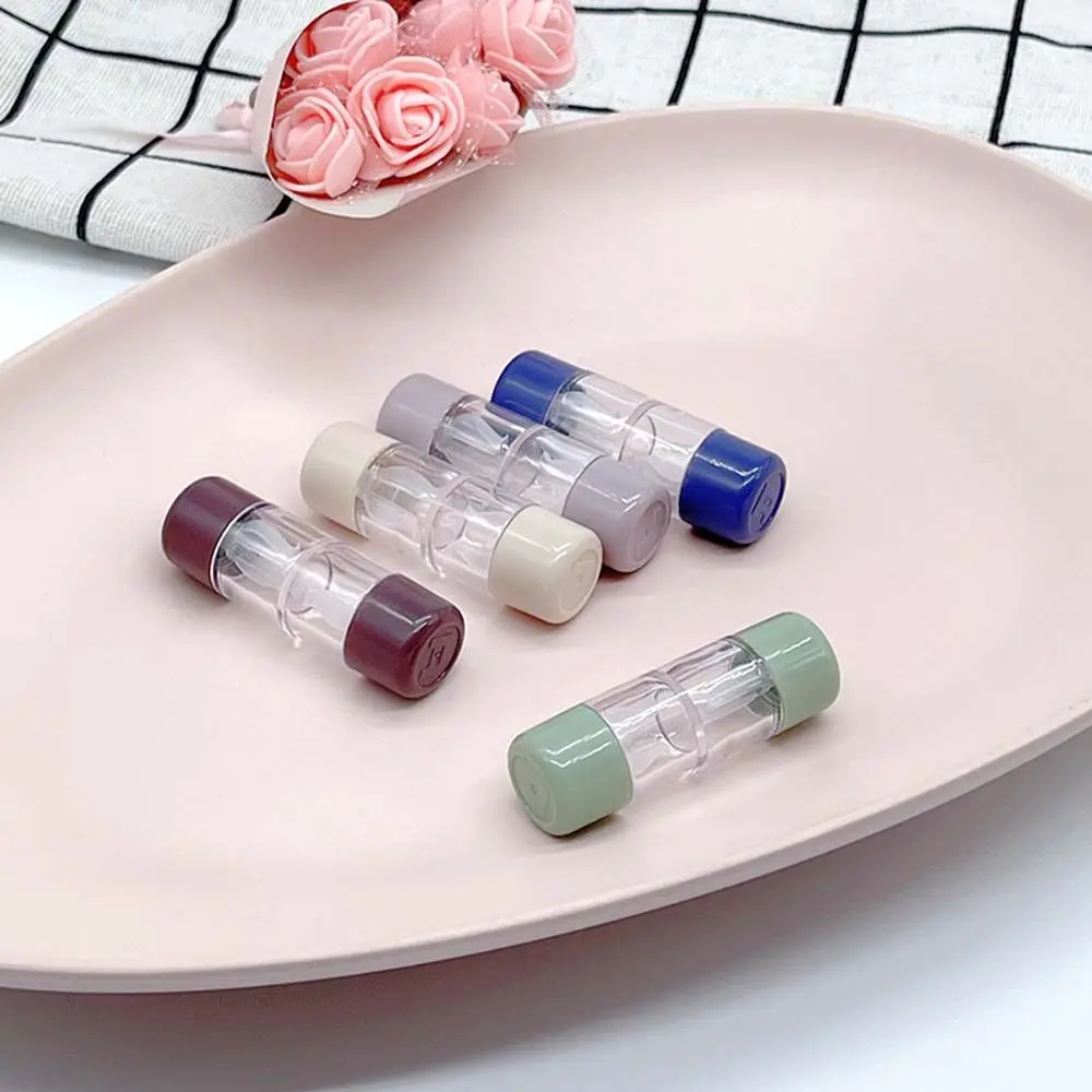 

Sealed Cute Transparent Portable Mini Candy Color Storage Eye Care Contact Lens Case Lenses Box Contact Lens Container