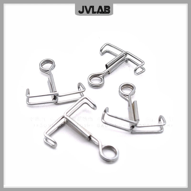 

Laboratory Clamp Spring Waterstop Clip Lab Galvanized Metal Waterproof Sealing Clamp Latex Tube Hose Press From Both Sides 10/PK