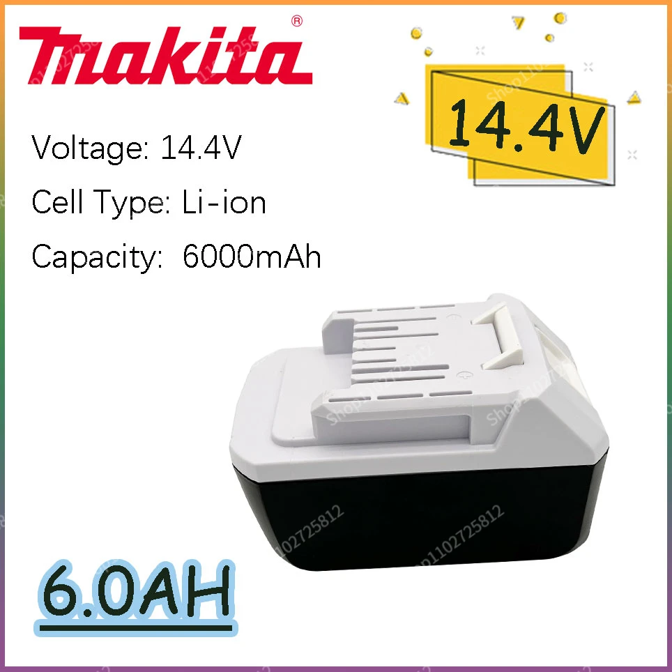 

Makita Mak 14.4V 6.0AH BL1415G BL1413G BL1460G DC18WA UH480D UH520D UM165D UR140D DMR106 Rechargeable Li-Ion Battery