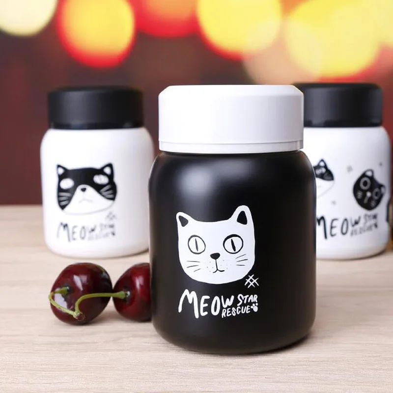

350Ml New Cartoon Schattige Katten Vacuum Thermos Children's Water Symbionts Rvs Cup Kolven Mok Kinderen Gift