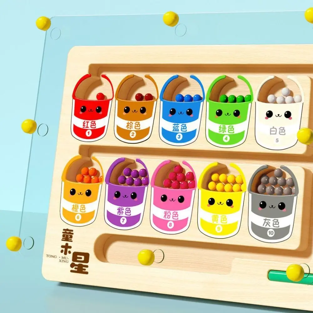 Деревянная деревянная игра-позиционирование Монтессори магнитные детские