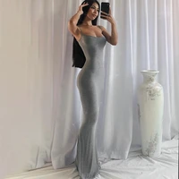 shmily satin slip sleeveless backless slim sexy maxi dress 2022 spring women party y2k concise bodycon elegant clothing