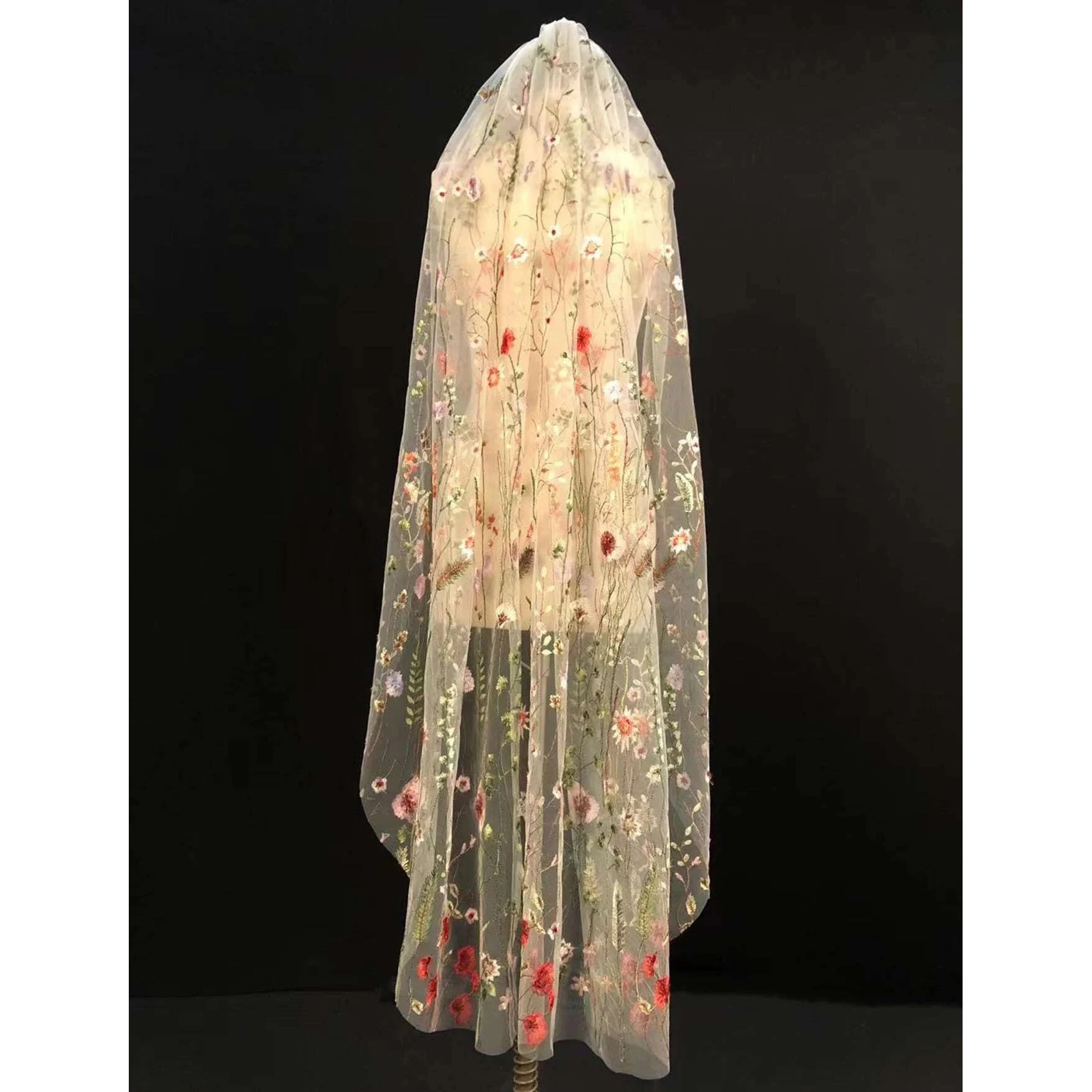 

Тяжелая промышленность, изысканная и Роскошная ручная вышивка, Цветочная вышивка, свадебная вуаль, свадебные аксессуары для платья невесты