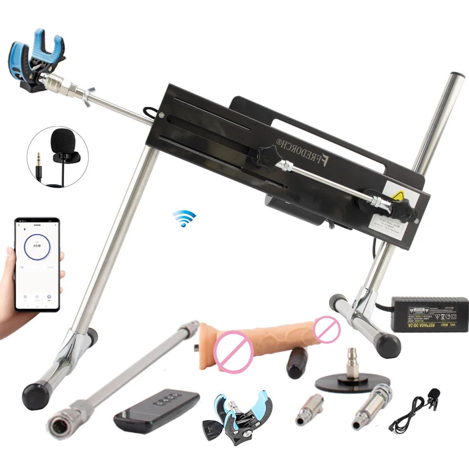 Секс-машина Fredorch 120 Вт с управлением через приложение, фаллоимитатор, аксессуары для мужской мастурбации, секс-машина, Вибратор