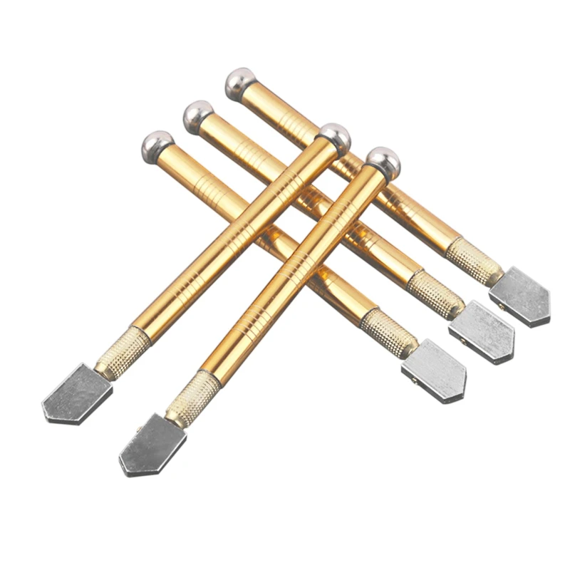 

AFBC 10PCS Diamond Head Glass Knife, Steel Blade Cutting Tool, Oil Supply, Non-Slip Metal Handle, 173Mm, For Manual Cutting