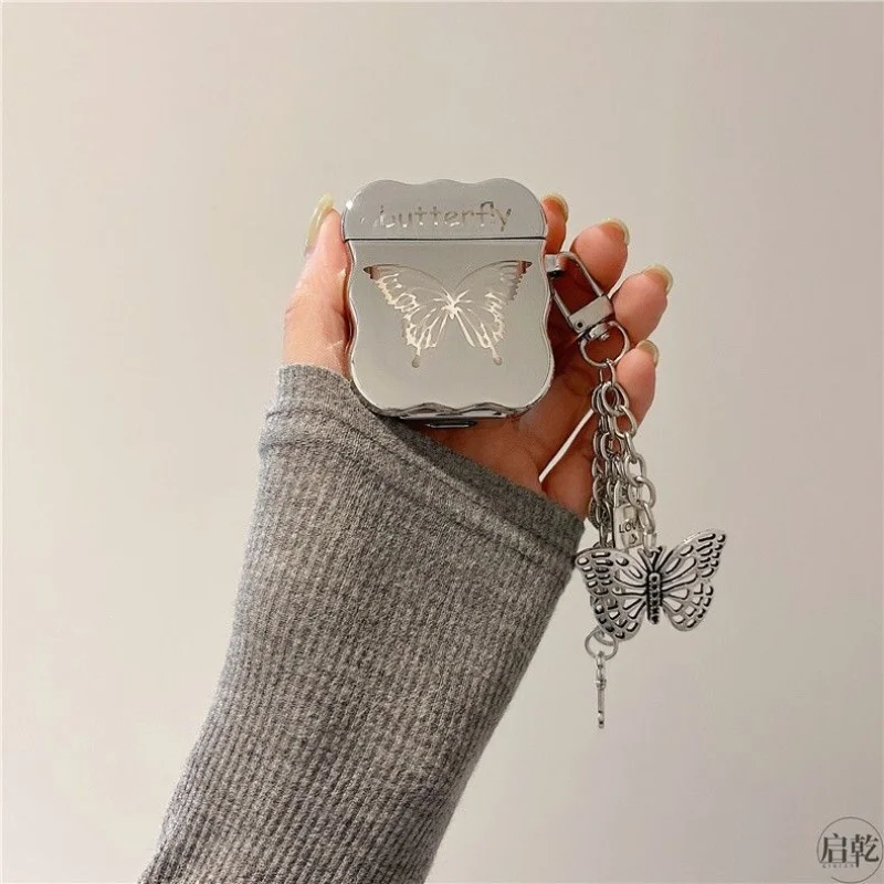 

Чехол для наушников butterfly для AirPods 2 3 Pro, Роскошный милый металлический чехол для наушников Apple Air Pods 3 2 2021 Pro, чехол для планшетов